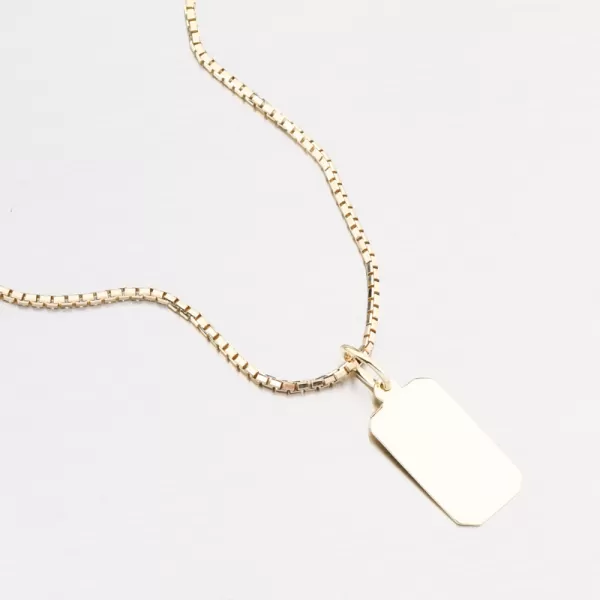 Přívěsek žluté zlato 585 destička 53P-383-ZL