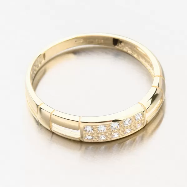 Dámský prsten žluté zlato 585 zirkon DZ2033ZL-ZIR