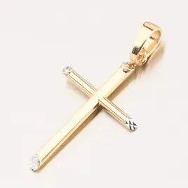 Přívěsek žluté zlato 585 kříž 112P-130638
