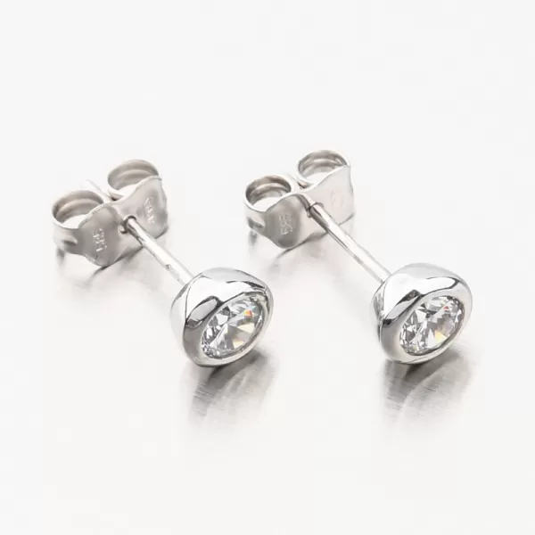 Dámské náušnice bílé zlato 585 zirkon 148P-121808
