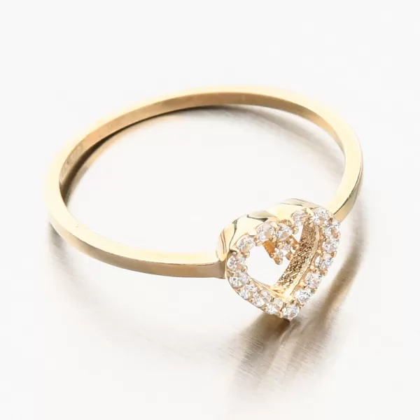Zlatý prsten se srdcem 11R-345