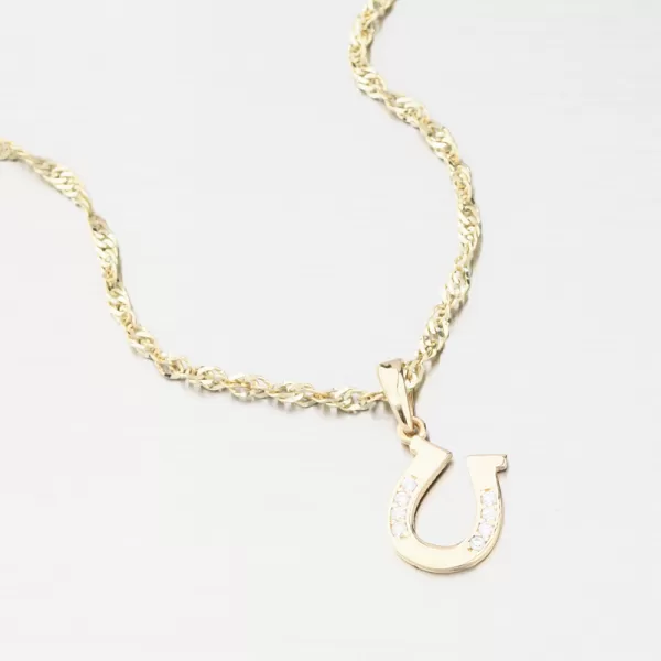 Podkova se zirkony - zlato 585 GCA13-008