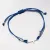 Náramek stříbro 925 provázkový s křížkem BST-14390-Blue