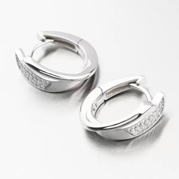 Stříbrné kruhy se zirkony PKL-2192