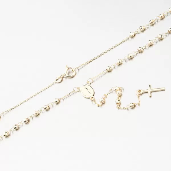 Zlatý růženec s Madonkou a křížkem 15R-041