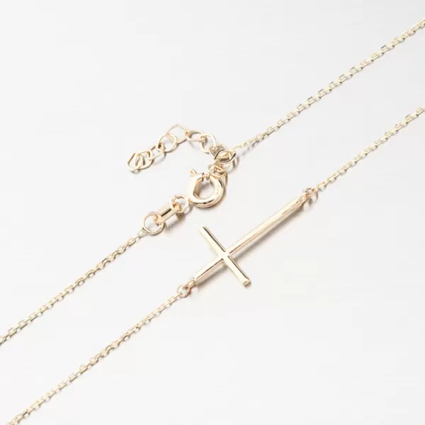 Náhrdelník s křížem - zlato 585 GCA15-006