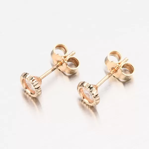 Dámské náušnice žluté zlato 585 zirkon 52GZ-5024-ZL