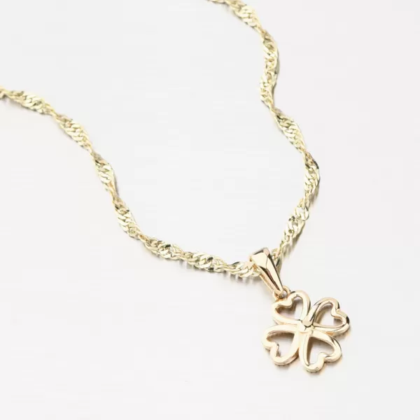 Přívěsek čtyřlístek zlato 585 GCA13-001