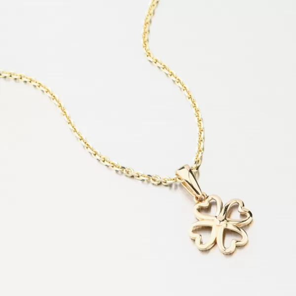 Přívěsek čtyřlístek zlato 585 GCA13-001