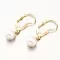 Dámské náušnice žluté zlato 585 s perla 52GZ-3016Z-KL