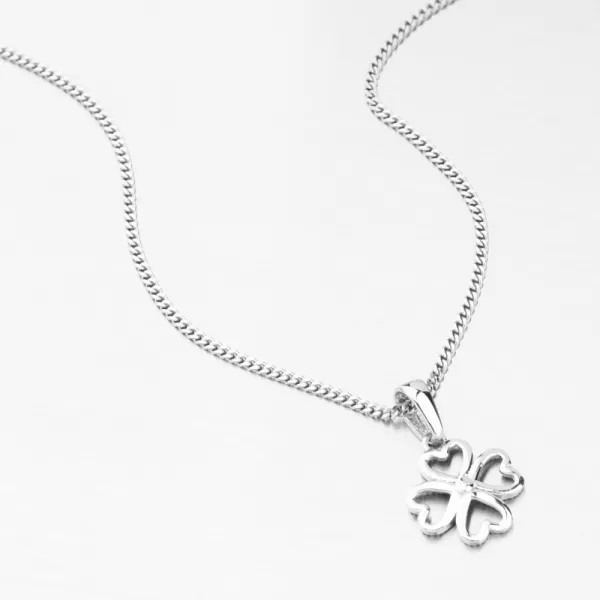 Přívěsek čtyřlístek bílé zlato 585 GCA13-002