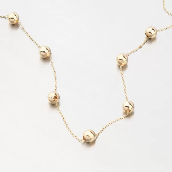 Náhrdelník s kuličkami zlato 585 GCA15-010