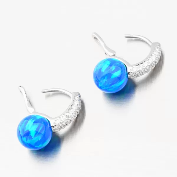 Dámské náušnice stříbro 925 zirkon růžový opál a PKL-2166