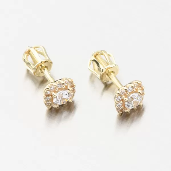 Zlaté náušnice pecky se zirkony DZF5541-ZL-ZIR