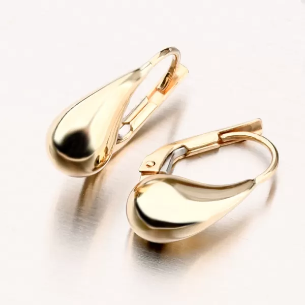 Dámské náušnice žluté zlato 585 kapky 12R-764