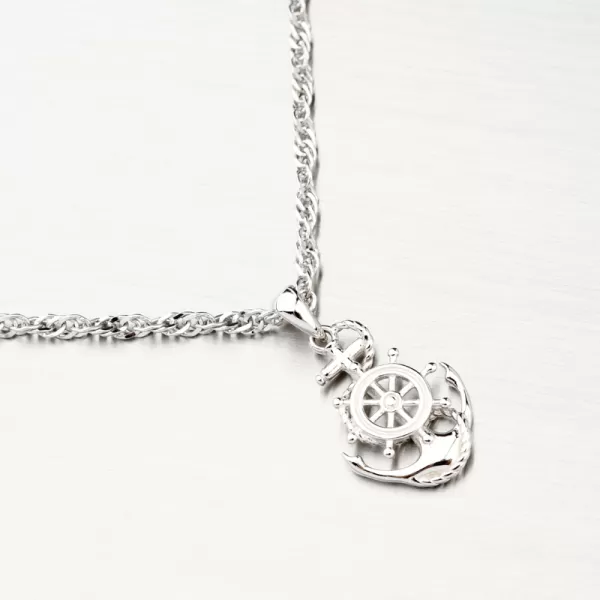 Stříbrný přívěsek kotva kormidlo PKL-3124