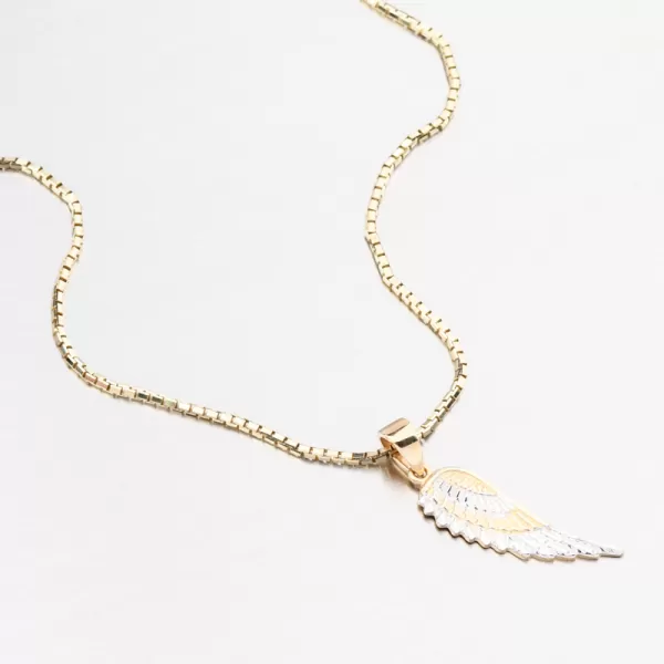 Dámský přívěsek zlato mix 585 andělské křídlo 142P-131274