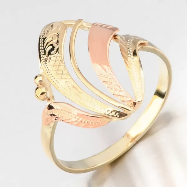 Dámský prsten žluté zlato 585 - klasik 21-123