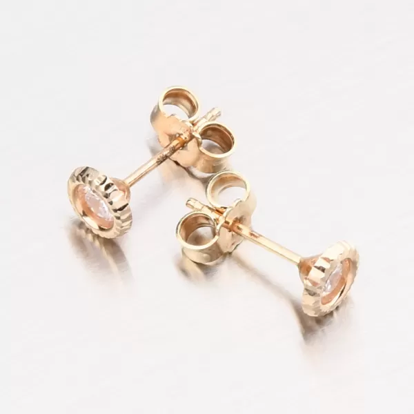 Dámské náušnice žluté zlato 585 zirkon 52GZ-5024-ZL