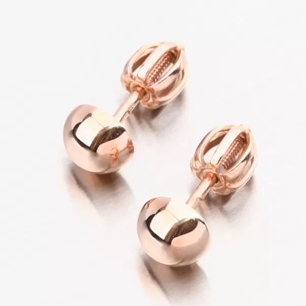 Dámské náušnice růžové zlato 585 DZ5006CV