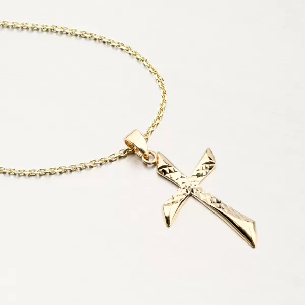 Přívěsek žluté zlato 585 kříž 43-22141