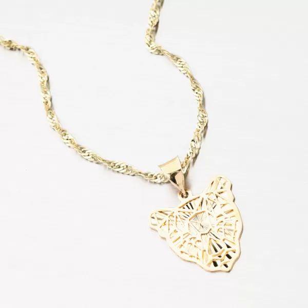 Zlatý přívěsek hlava tygra PKL23-006