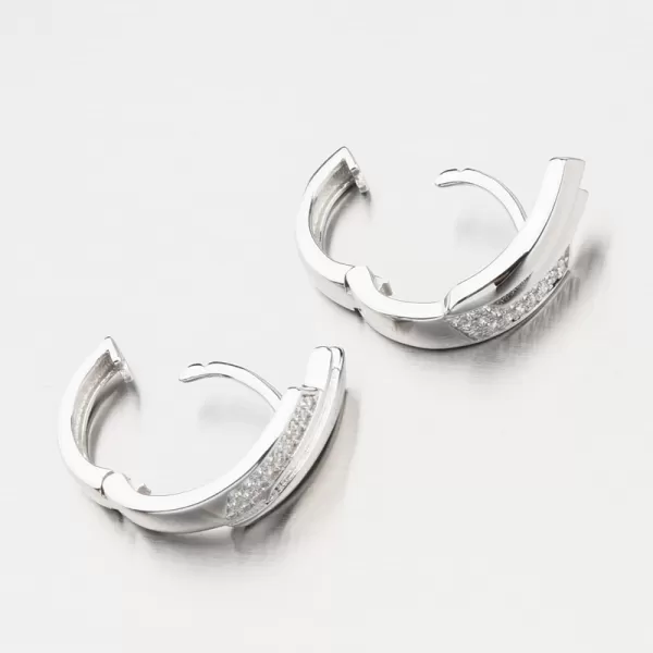 Stříbrné kruhy se zirkony PKL-2189