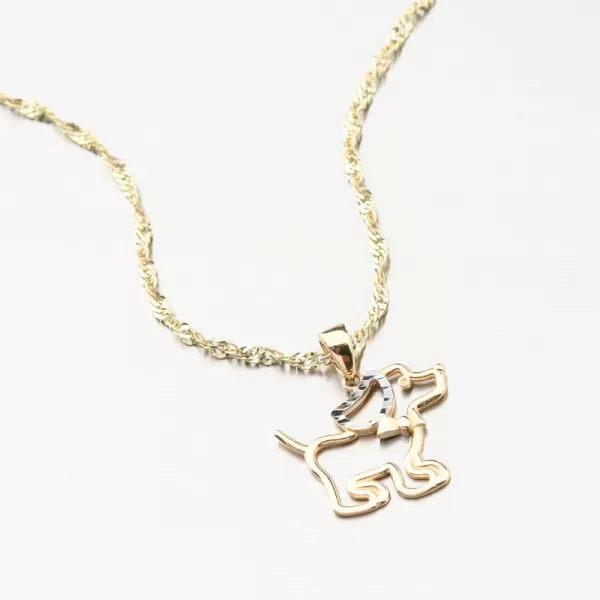 Zlatý přívěsek pes 13R-414