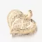 Dámský přívěsek žluté zlato 585 srdce filigrán 13R-427