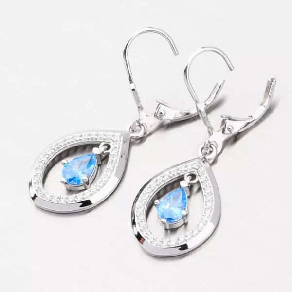 Náušnice s akvamarínem PKL-2210