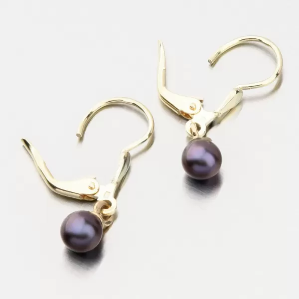 Zlaté náušnice s perlou 52GZ-3032-ZL-VS-Black