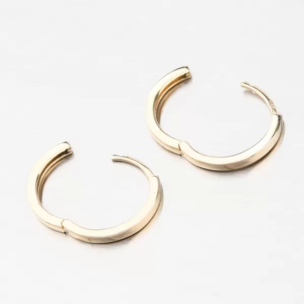 Náušnice kruhy 15 mm zlato 585 GCA12-008