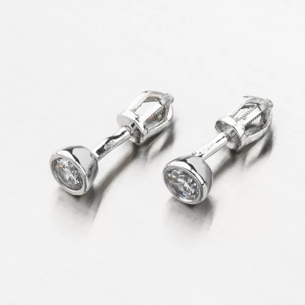 Náušnice z bílého zlata pecky se zirkonem 52GZ-8053-B