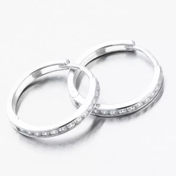 Zlaté kroužky se zirkony 16 mm 42-32584