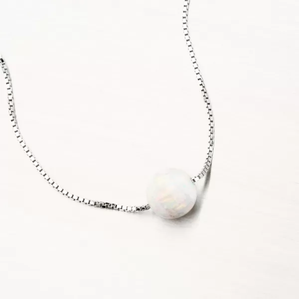 Dámský náhrdelník stříbro 925 bílý opál PKL-5012