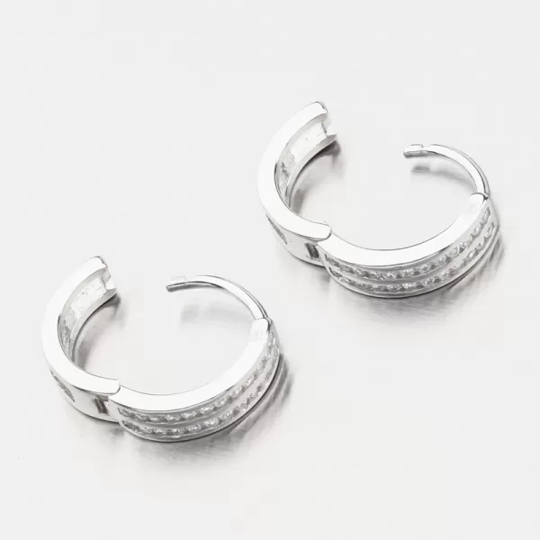 Stříbrné kruhy se zirkony PKL-2179