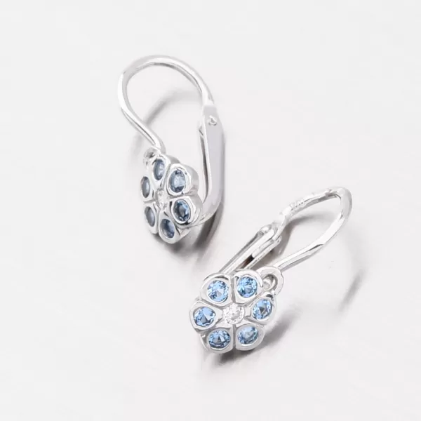 Dětské náušničky bílé zlato 585 zirkon 52DN-1737-BBSM