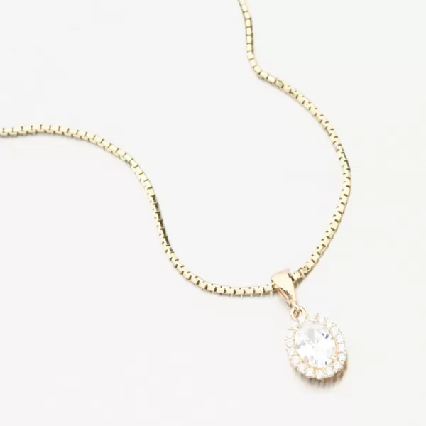 Dámský přívěsek žluté zlato 585 zirkon 13R-428