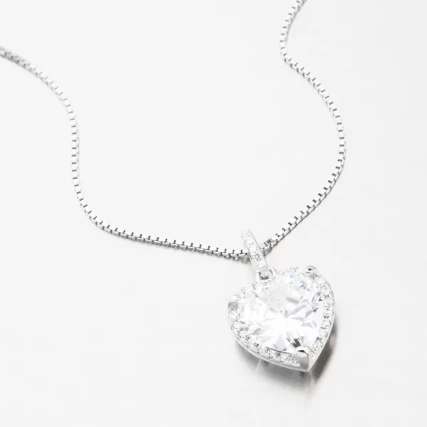 Stříbrný přívěsek srdce HST-13314