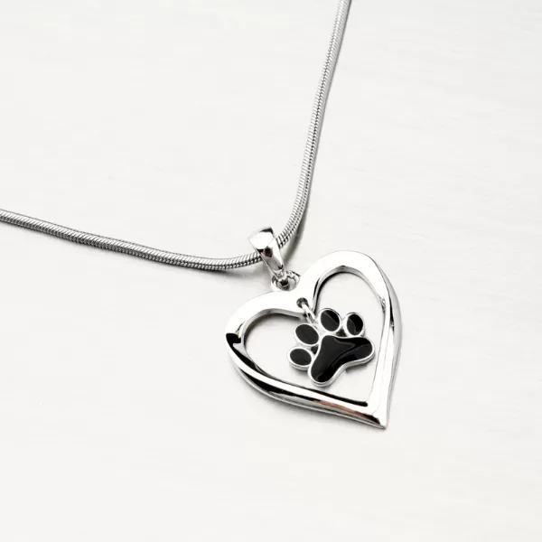 Dámský přívěsek stříbro 925 srdce s tlapičkou PKL-3127