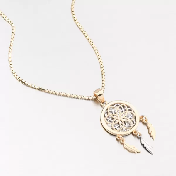 Dámský přívěsek žluté zlato 585 - Lapač snů 142P-131403