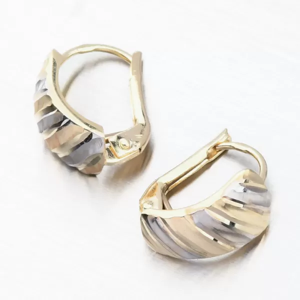 Zlaté náušnice gravírované 42-32563