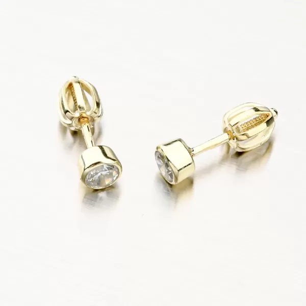 Zlaté náušnice pecky se zirkonem 52GZ-3034Z-SR