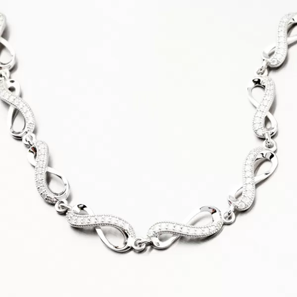 Dámský náramek stříbro 925 nekonečno se zirkony PKL-4026