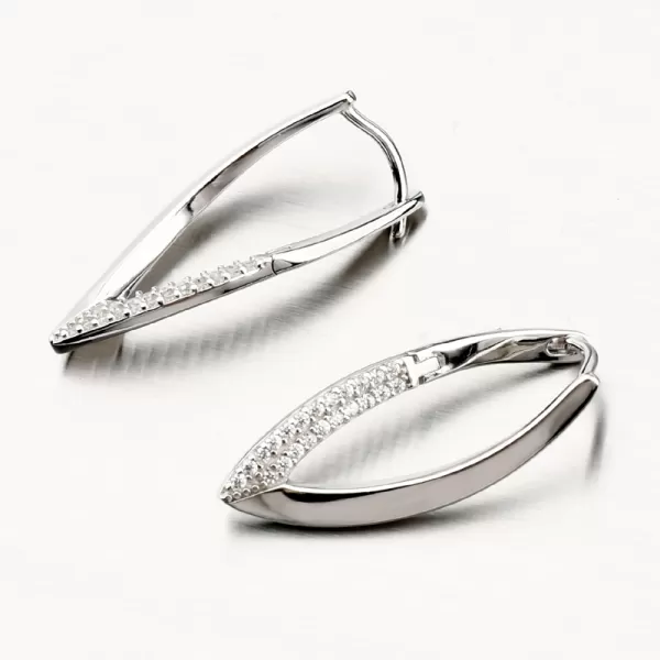 Visací stříbrné náušnice se zirkony PKL-2127