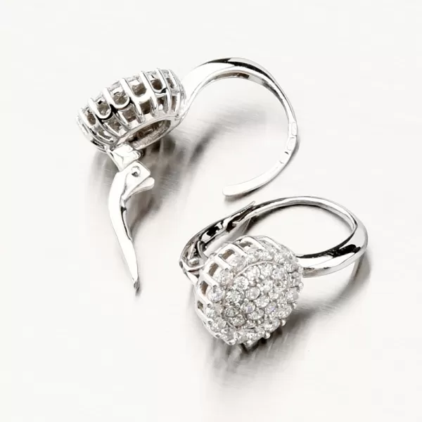 Náušnice z bílého zlata se zirkony 668P-120284