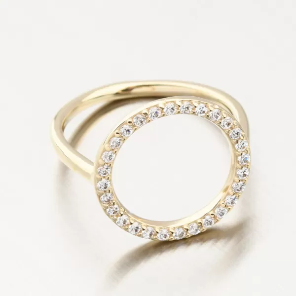 Dámský prsten žluté zlato 585 zirkon DZF3781-ZL-ZIR