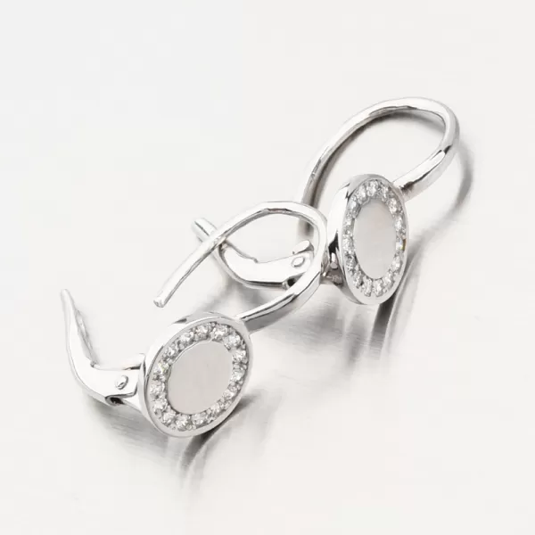 Náušnice z bílého zlata se zirkony 668P-120418