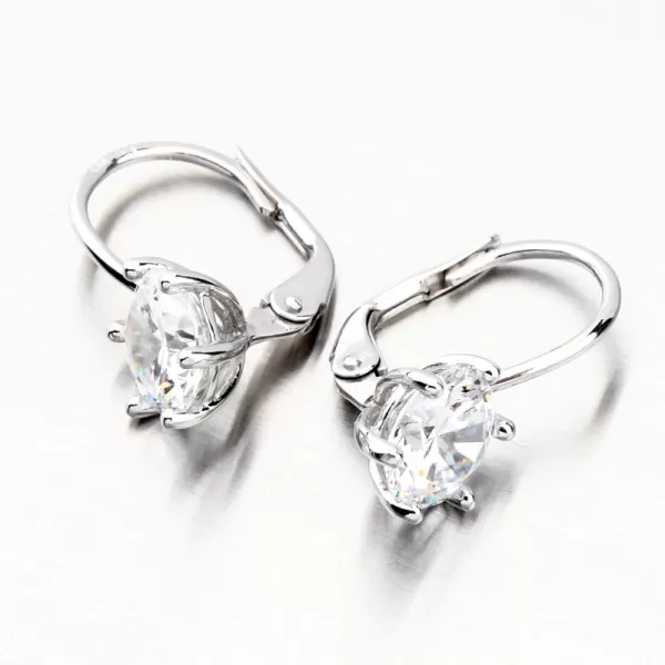 Náušnice z bílého zlata se zirkonem 10938B-NK-ZIR