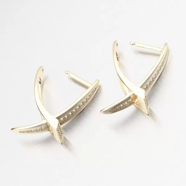 Dámské náušnice stříbro 925 zirkon zlacené PKL-2273